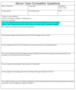 Senior care competitor questionnaire-zoom preview
