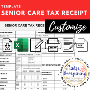 tax receipt for senior care service template
