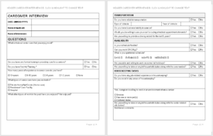 caregiver interview
