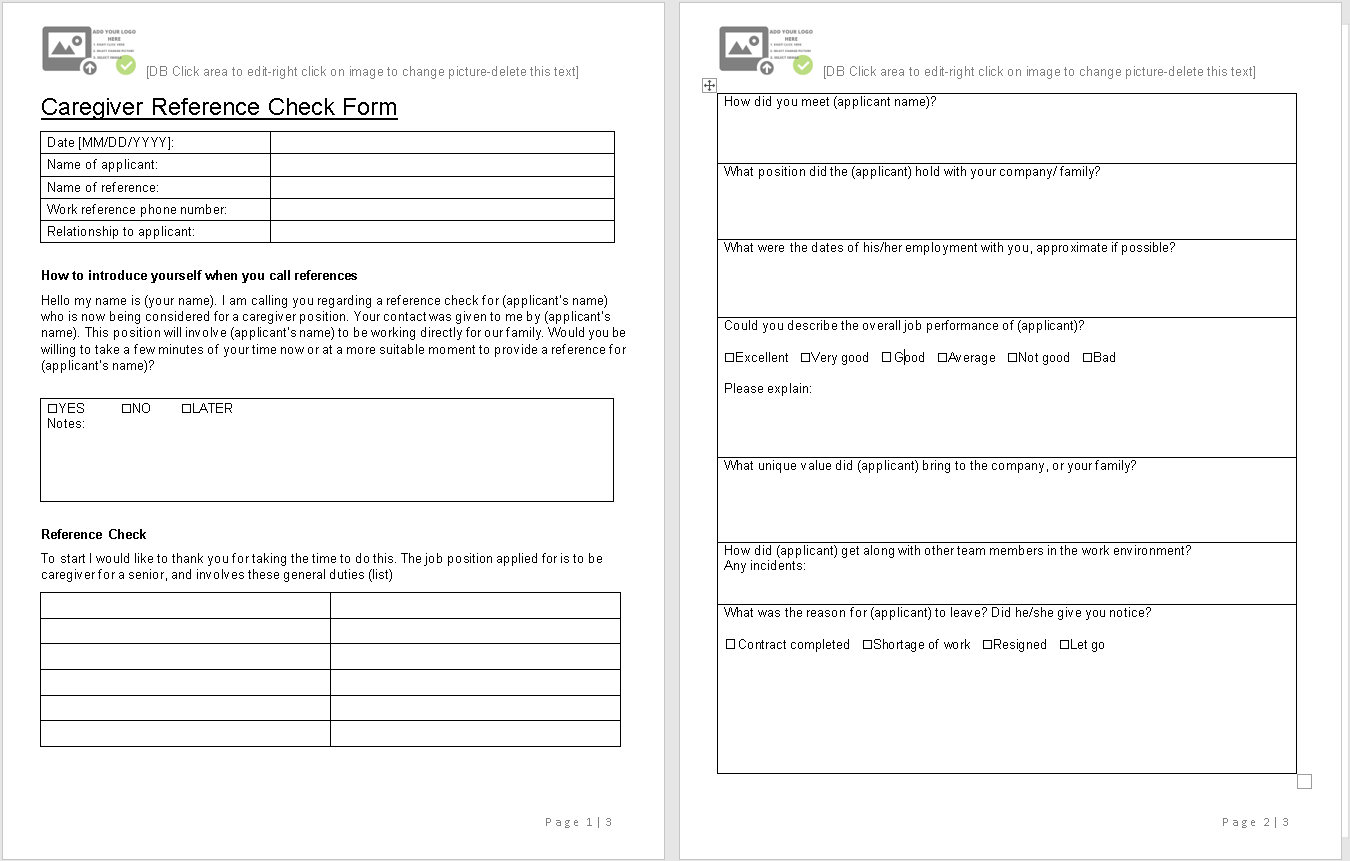 caregiver reference check-sample - Wise Caregiving®