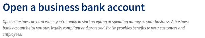 open a business account