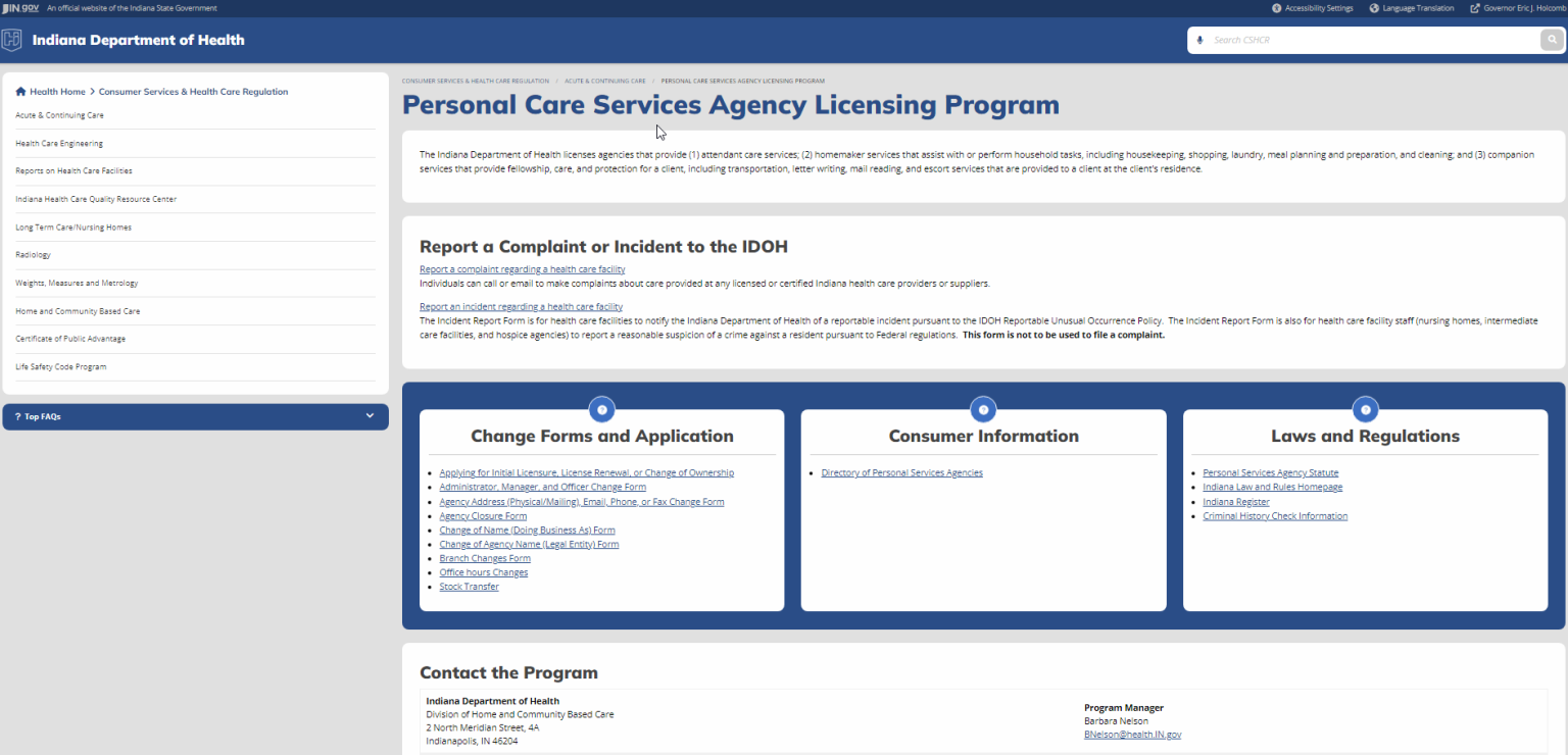 Start a Personal Services Agency in Indiana Start a Personal Services