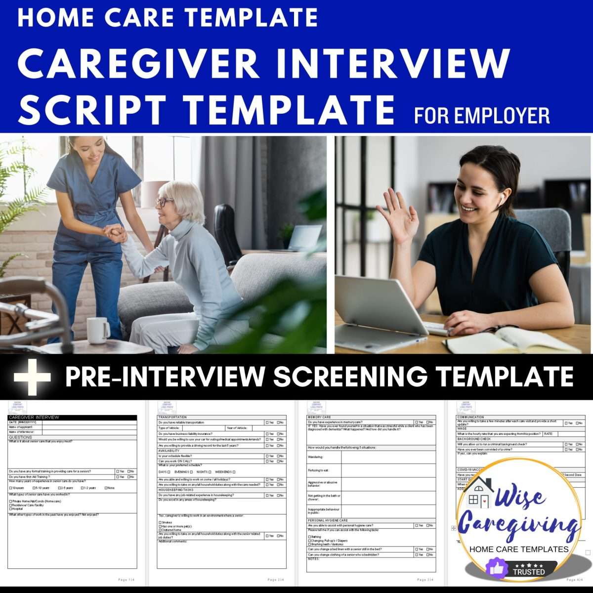 Caregiver Interview Script Template - Wise Caregiving
