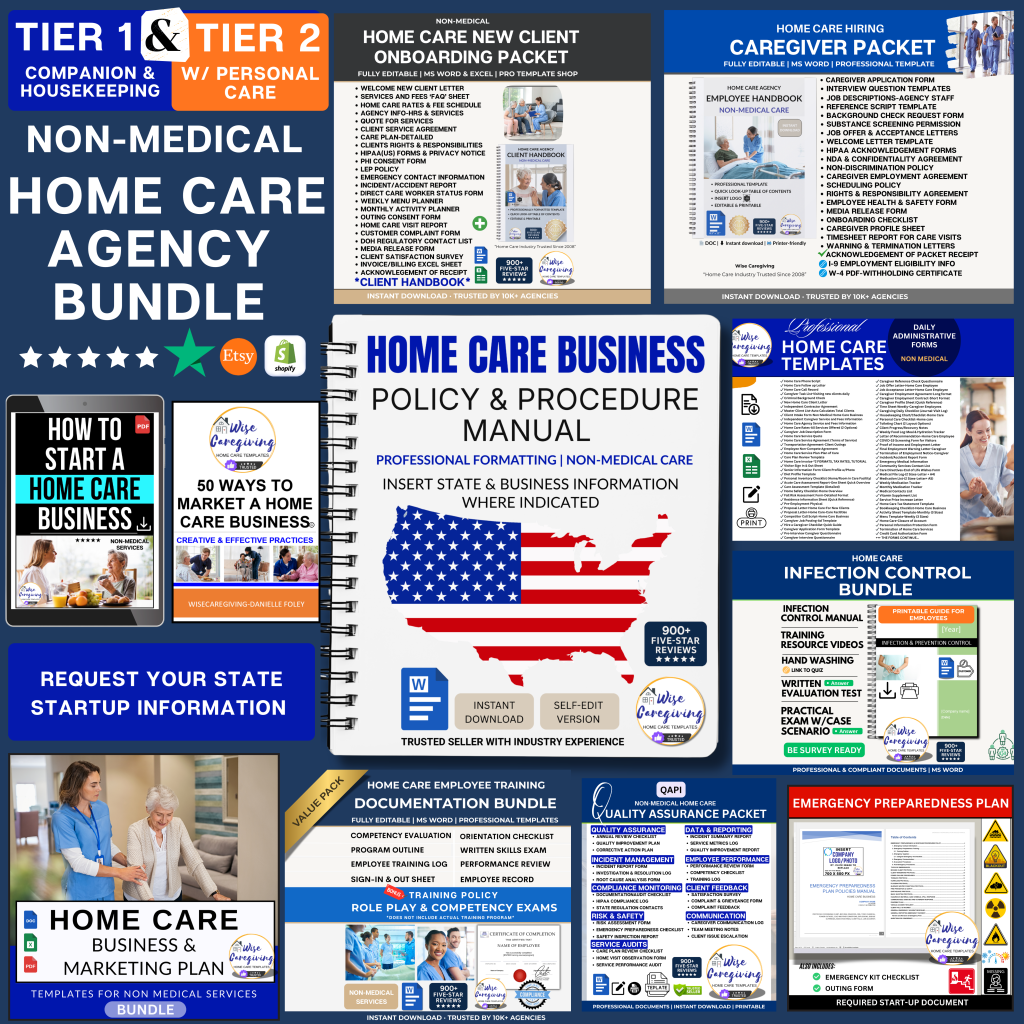 non-medical private pay home care business startup bundle