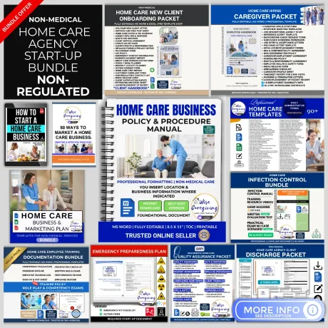 Non-Medical Home Care Agency Start-Up Bundle for non-regulated states by Wise Caregiving